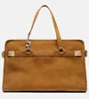 Burberry Womens Hebden B Clip Suede Holdall Bag