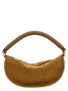 Burberry Camel Suede Hebden Handbag In Brown
