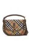 Burberry Small Handbag With Adjustable Strap And Check Pattern In Brown