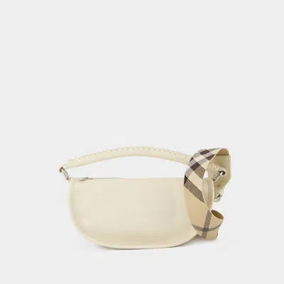 Burberry B-clip Shoulder Bag In White