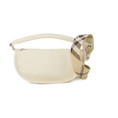 Burberry B-clip Shoulder Bag In White
