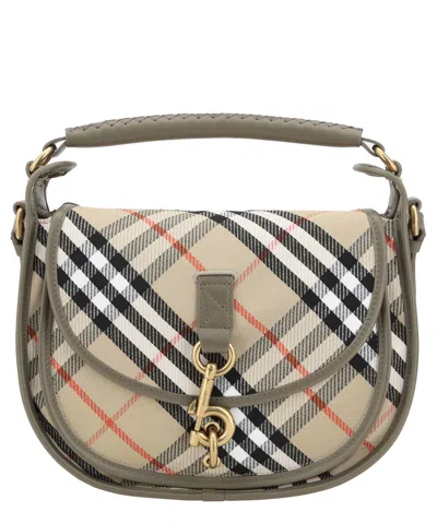 Burberry Small Handbag With Adjustable Strap And Check Pattern In Multicolor