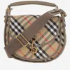 Burberry B Clip Small Handbag In Brown