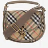 Burberry Small Messenger Check Shoulder Bag In Red
