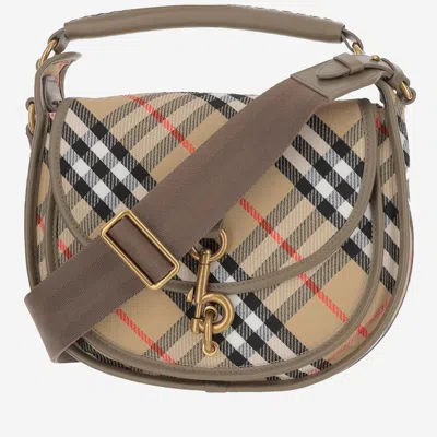 Burberry Small Handbag With Adjustable Strap And Check Pattern In Multicolor
