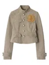 Burberry B Crest Cotton Tailored Jacket In Nude