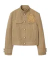 Burberry B Crest Cotton Jacket In Walrus