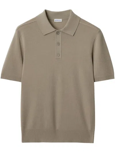 BURBERRY B CREST-EMBROIDERED POLO SHIRT