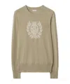 Burberry Wool B Crest Sweater In Neutral