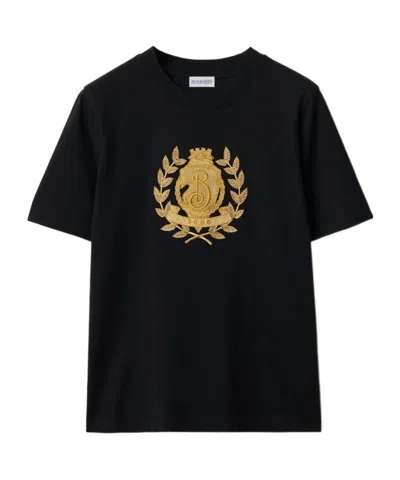 BURBERRY BURBERRY B CREST EMBROIDERED CREWNECK T-SHIRT
