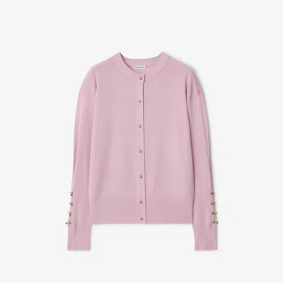 Burberry B Crest Wool Cardigan In Dawn