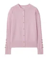 Burberry B Crest Wool Cardigan In Dawn