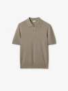 Burberry B Crest-embroidered Polo Shirt In Quill