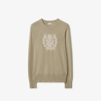 BURBERRY BURBERRY B CREST WOOL SWEATER