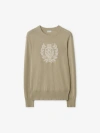 Burberry Wool B Crest Sweater In Neutral