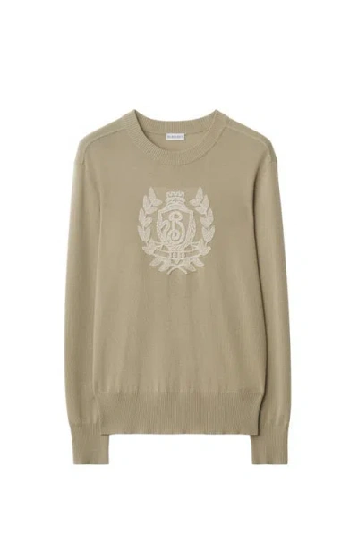 BURBERRY BURBERRY B CREST WOOL SWEATER