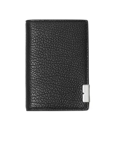 Burberry B-cut Lambskin Cardholder In Black