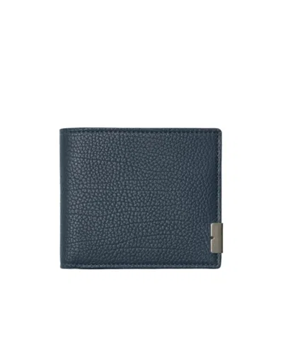 Burberry B-cut Leather Wallet In Blue