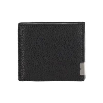 Burberry B Cut Leather Wallet In Red