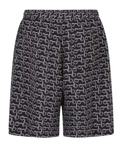 BURBERRY BURBERRY MONOGRAM PRINT KNEE-LENGTH SHORTS