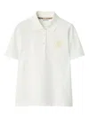 Burberry B Heart-logo Cotton Polo Shirt In White