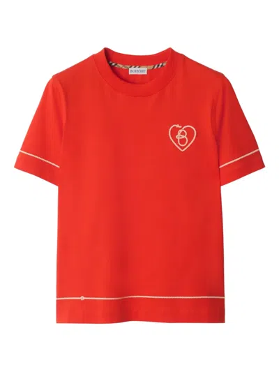 Burberry B Heart T-shirt In Red