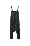 Burberry Chain-print Pleated Dress In Silver/black