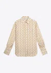 Burberry Silk Shirt In White