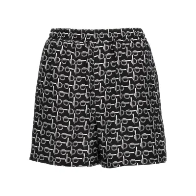 BURBERRY BURBERRY B PRINT MID-WAISTED SILK SHORTS