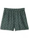 Burberry Women Textured Shorts In Green