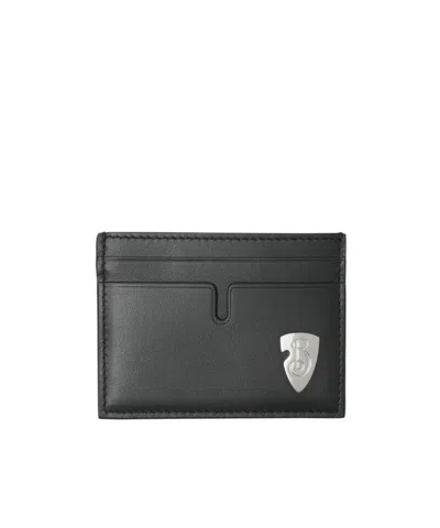 Burberry B-shaped Shield Card Holder In Slate-coloured