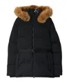 Burberry Short Nylon Puffer Coat In Black