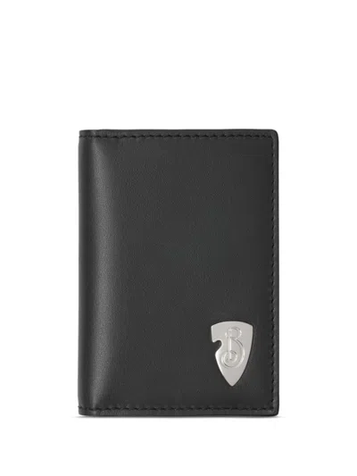 Burberry B Shield Bifold Card Holder In Black