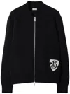 Burberry Wool-alpaca B Shield Bomber Jacket In Black