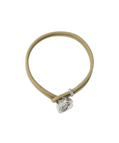 Burberry B Shield Bracelet In Silver/artichoke