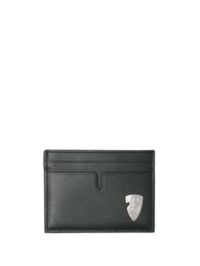 Burberry B Shield Card Holder In Black