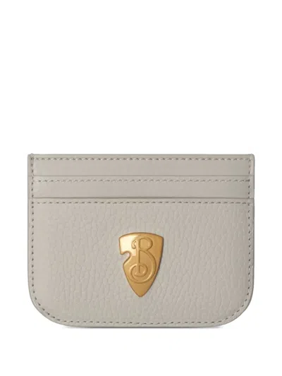 Burberry B Shield Cardholder In Gray