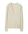 Burberry B-shield Cashmere Cardigan In Nude