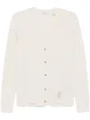 Burberry B-shield Cashmere Cardigan In White