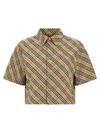 Burberry B Shield' Check Shirt In Brown