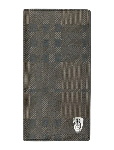 Burberry B Shield Continental Wallet In Brown