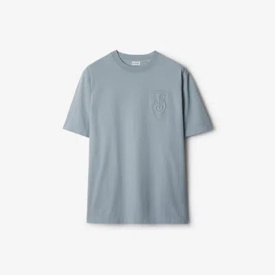 Burberry B Shield Cotton T-shirt In Blue