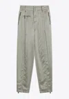 Burberry Trousers With B Shield Emblem In Lyocell Women