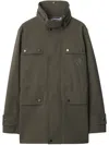 Burberry B Shield-embroidered Jacket In Grün
