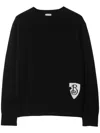 Burberry B Shield Wool Blend Sweater In Black