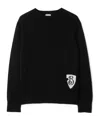 Burberry B Shield Wool Blend Sweater In Black