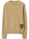 Burberry B Shield Wool Blend Sweater In Neutrals