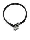 Burberry B Shield Leather Bracelet In Black