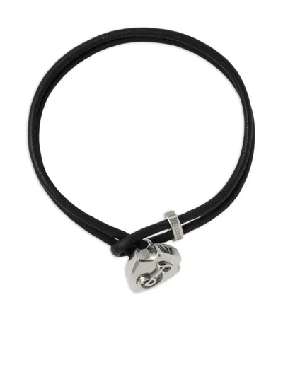 BURBERRY B SHIELD LEATHER BRACELET