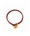 Burberry Leather B Shield Bracelet In Gold/rust